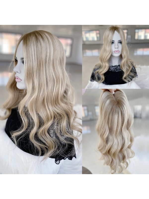 7x8" Silk Top Wefted Base Human Hair Topper #E101701