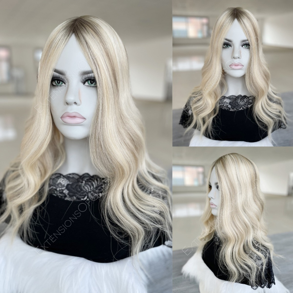 7x8" Silk Top Wefted Base Human Hair Topper #F060201