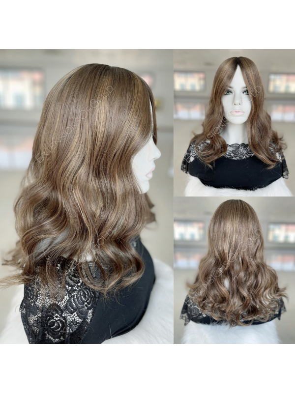 7x8" Silk Top Wefted Base Human Hair Topper #G031501