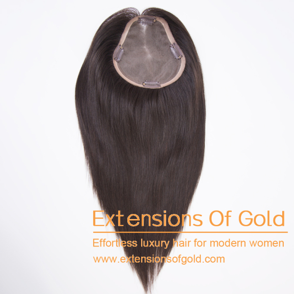 6x6" Mono Base Hair Topper 12" Natural Black Hair 100% Density Premium Real Human Hair Topper #EGTA98