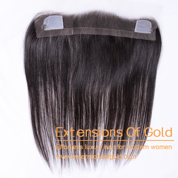 11x1.5" HD Swiss Lace Hairline Topper 14" Natural Black Hair 120% Density Premium Real Human Hair Topper #PFRP01