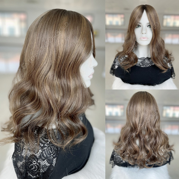 7x8" Silk Top Wefted Base Human Hair Topper #G031501